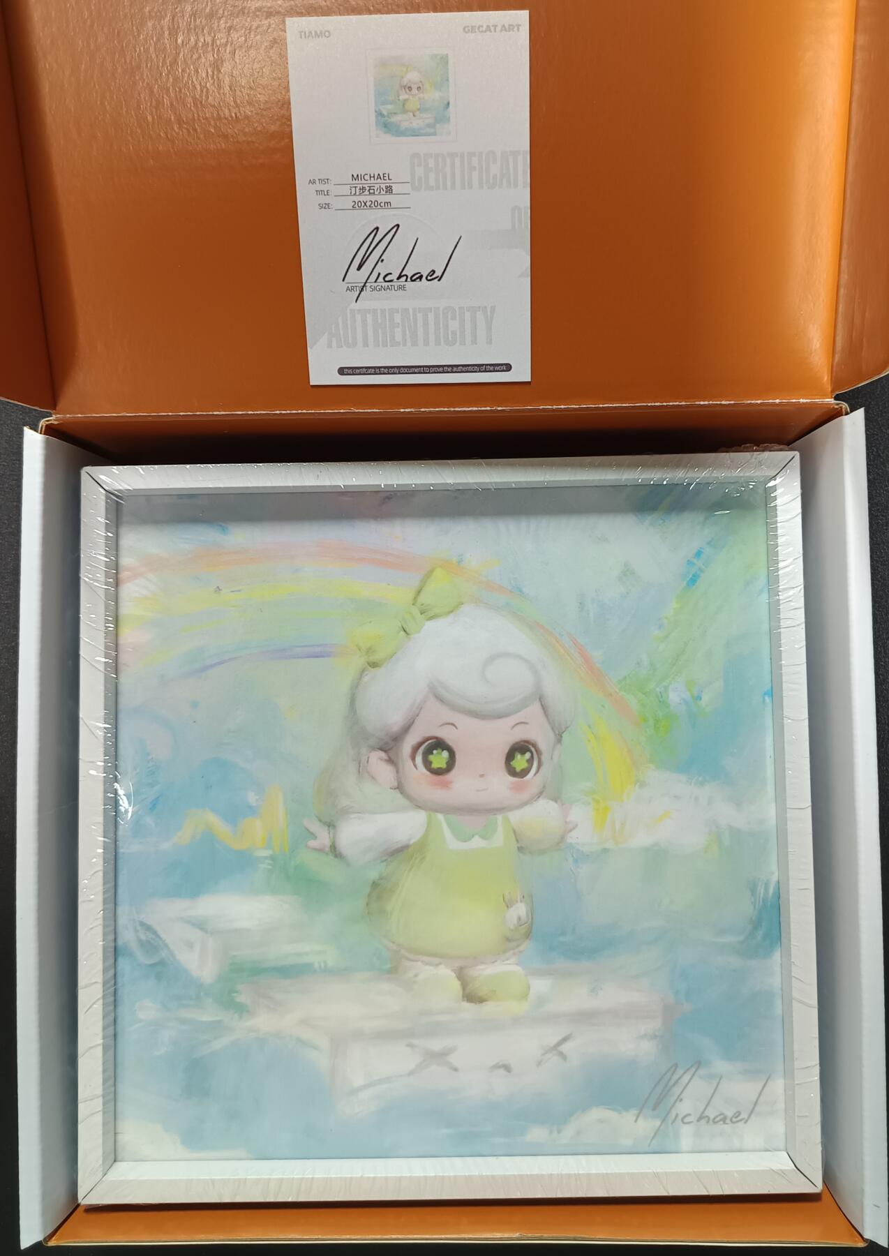 天玑星卡拍第113期《8.14周四截拍》持续收拍收评中 满赠卡需备注 MICHAEL 汀步石小鹿 版画 20*20CM