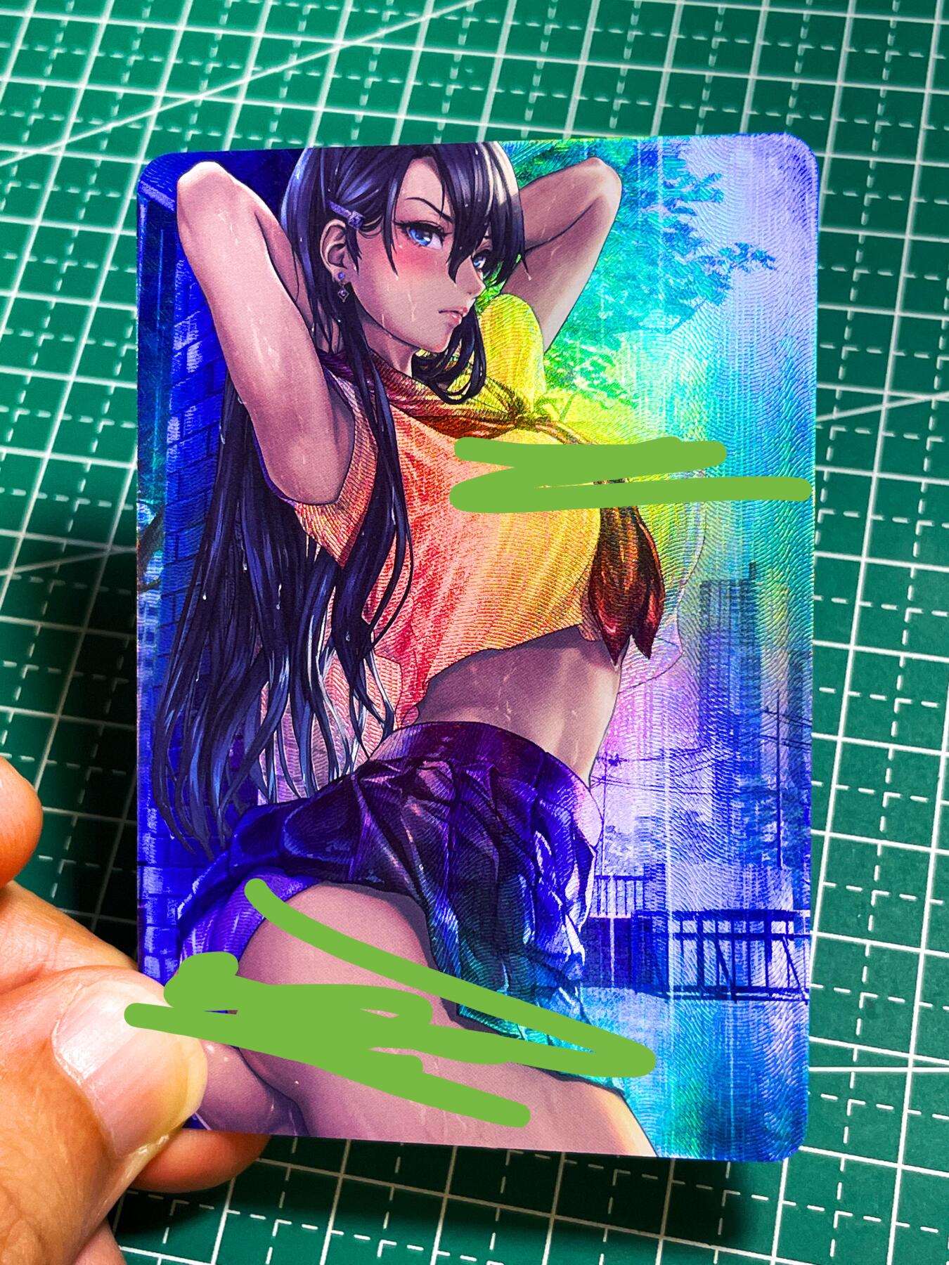 显眼宝27期【关注参拍有赠卡】 独乐乐不如众乐乐 不良道 散配一张  部分xing感艺术 看图  稀有 折光彩闪 小卡尺寸  8