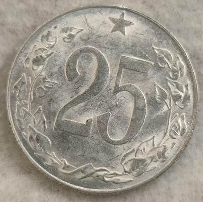 G&W世界散币，银币处理专场（第27场） - 捷克斯洛伐克1953年25赫勒
