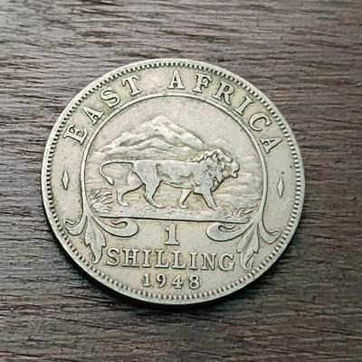 【铜匠收藏】★第127场★散币场，无佣金，30包邮。不满30元，支付5元运费。《接受代拍 代送NGC评级》 - 英属东非 1948年 乔治六世 1先令 镍币