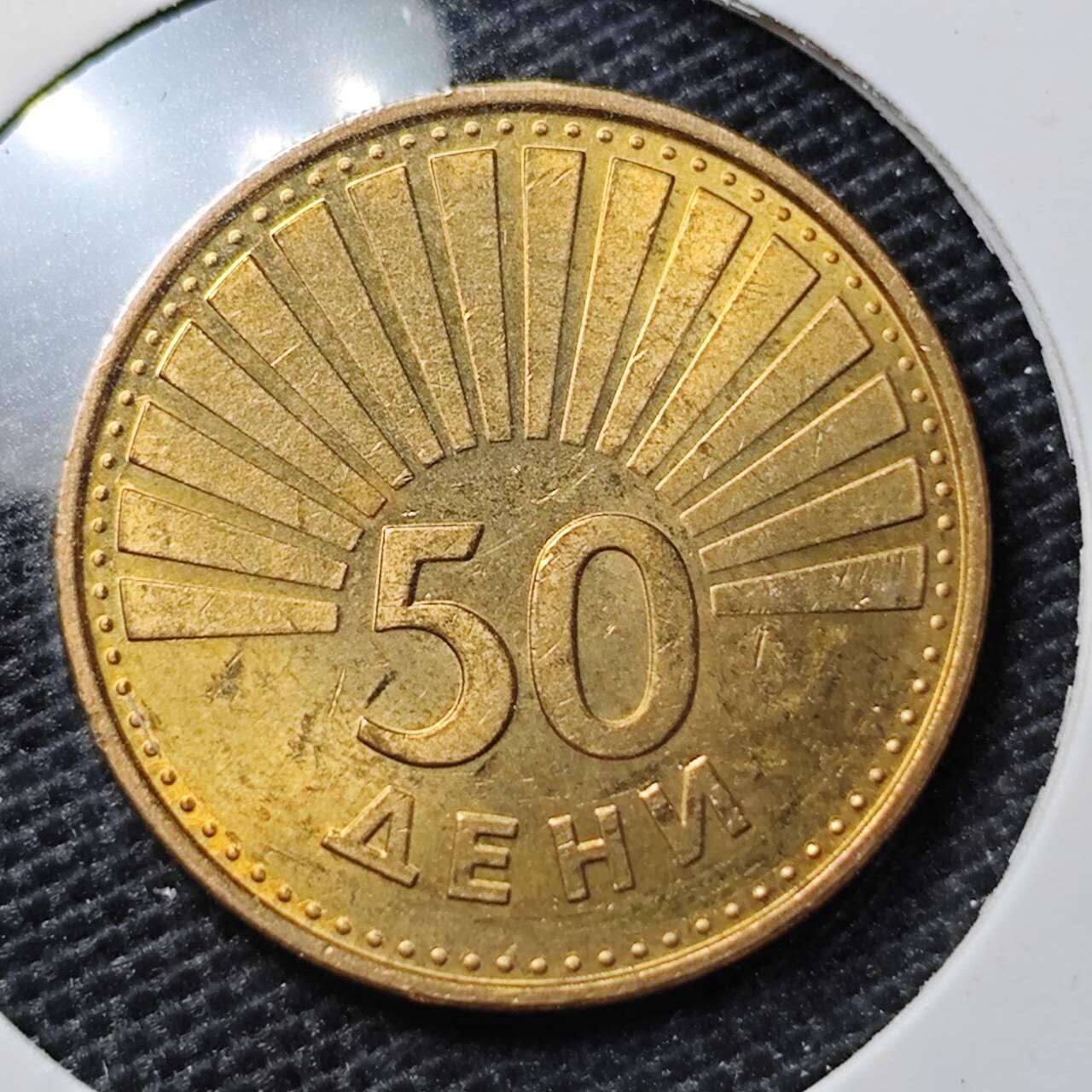 KK钱币收藏小铺 第323期 2月预留时间 周末发货  1993北马其顿50顿