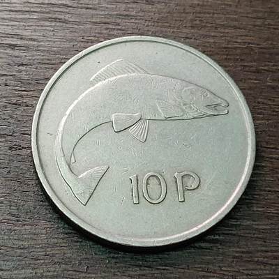 【铜匠收藏】★第128场★散币场，无佣金，30包邮。不满30元，支付5元运费。《接受代拍 代送NGC评级》 - 1975年 爱尔兰 10便士