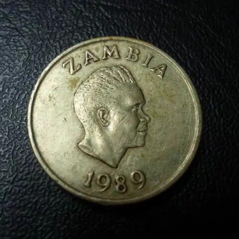 1989年 赞比亚 1克瓦查 加厚铜币 靓品 特价