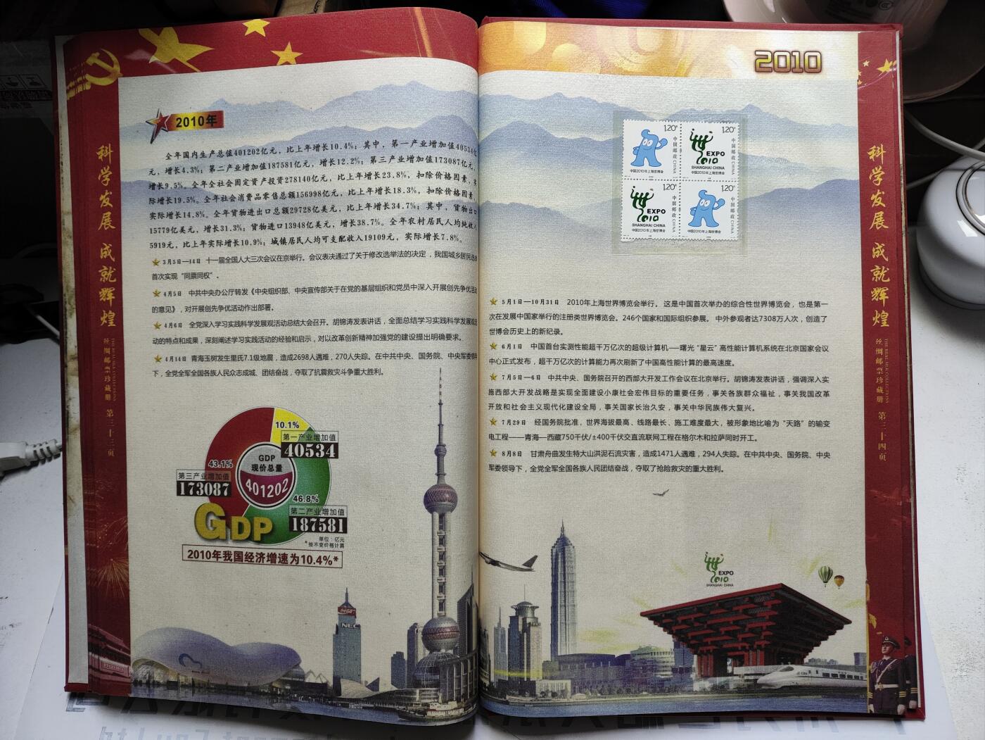 庆祝中国共产党第18次全国代表大会胜利召开专题邮票纪念册