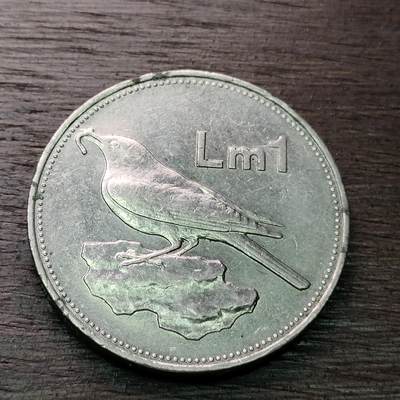 【铜匠收藏】★第128场★散币场，无佣金，30包邮。不满30元，支付5元运费。《接受代拍 代送NGC评级》 - 马耳他 1里拉 1991年