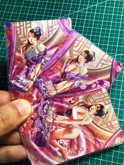 显眼宝27期【关注参拍有赠卡】 独乐乐不如众乐乐 - maycard五月卡牌   原创醉花间系列之杜鹃3渐变 共3张    粗闪工艺  小卡尺寸  60*87