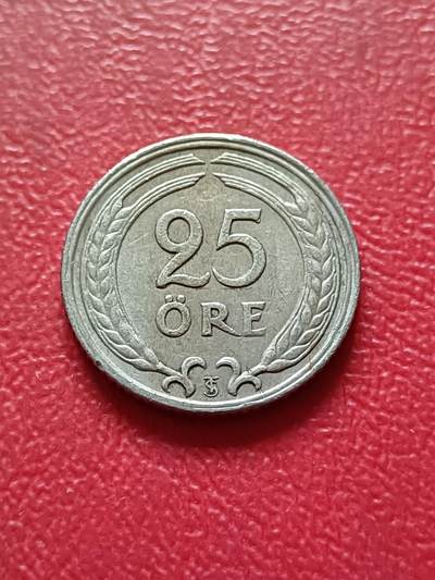 【云涧收藏】第五十三场 - 瑞典1946年25殴尔镍币，少见，好品