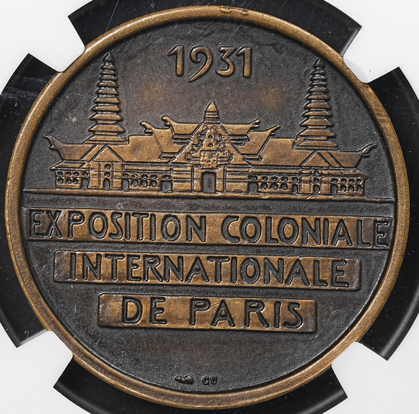 修遠堂世界钱币第八十一期 NGC MS63BN 1931年法国巴黎-世界殖民地博览会铜章 亚太