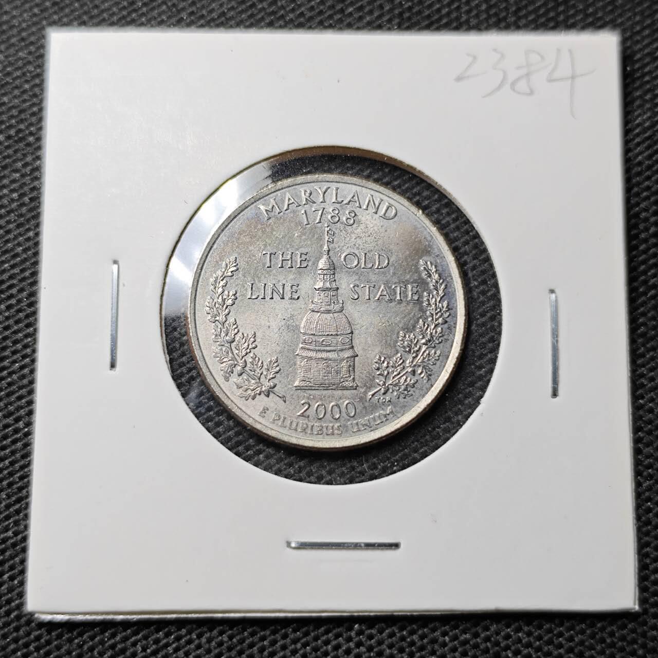 KK钱币收藏小铺 第323期 2月预留时间 周末发货 2000美国25分 纪念币