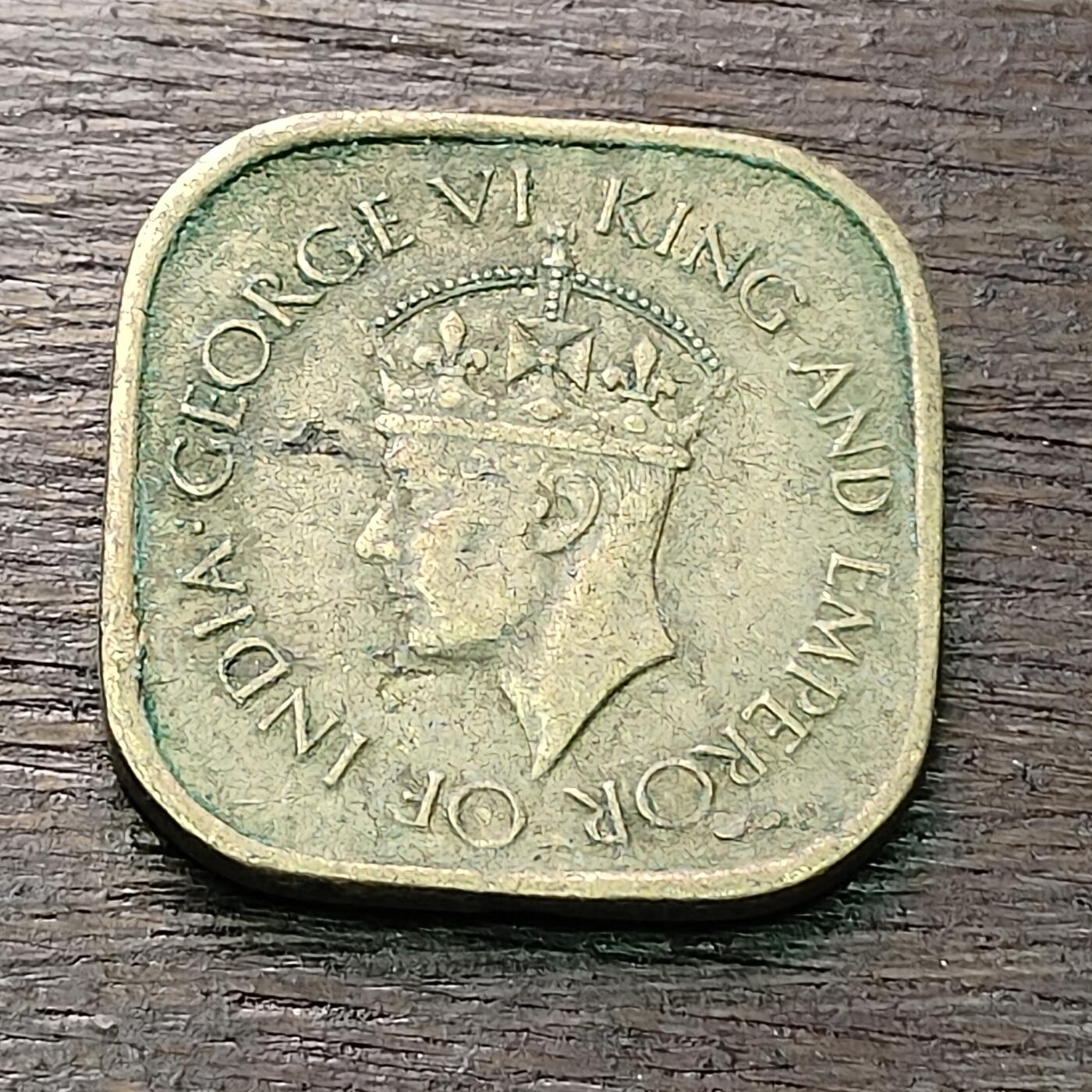 【铜匠收藏】★第128场★散币场，无佣金，30包邮。不满30元，支付5元运费。《接受代拍 代送NGC评级》 英属锡兰 1944年 5分 方型镍铜币 乔治六世