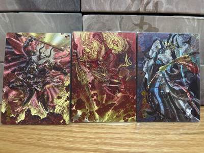 （收拍品免费放盘）燎原豪杰传2、卡德曼、玄卡阁 - 【裸卡】一家三口 （牛魔王、哪吒、铁扇公主）卡德曼&西游