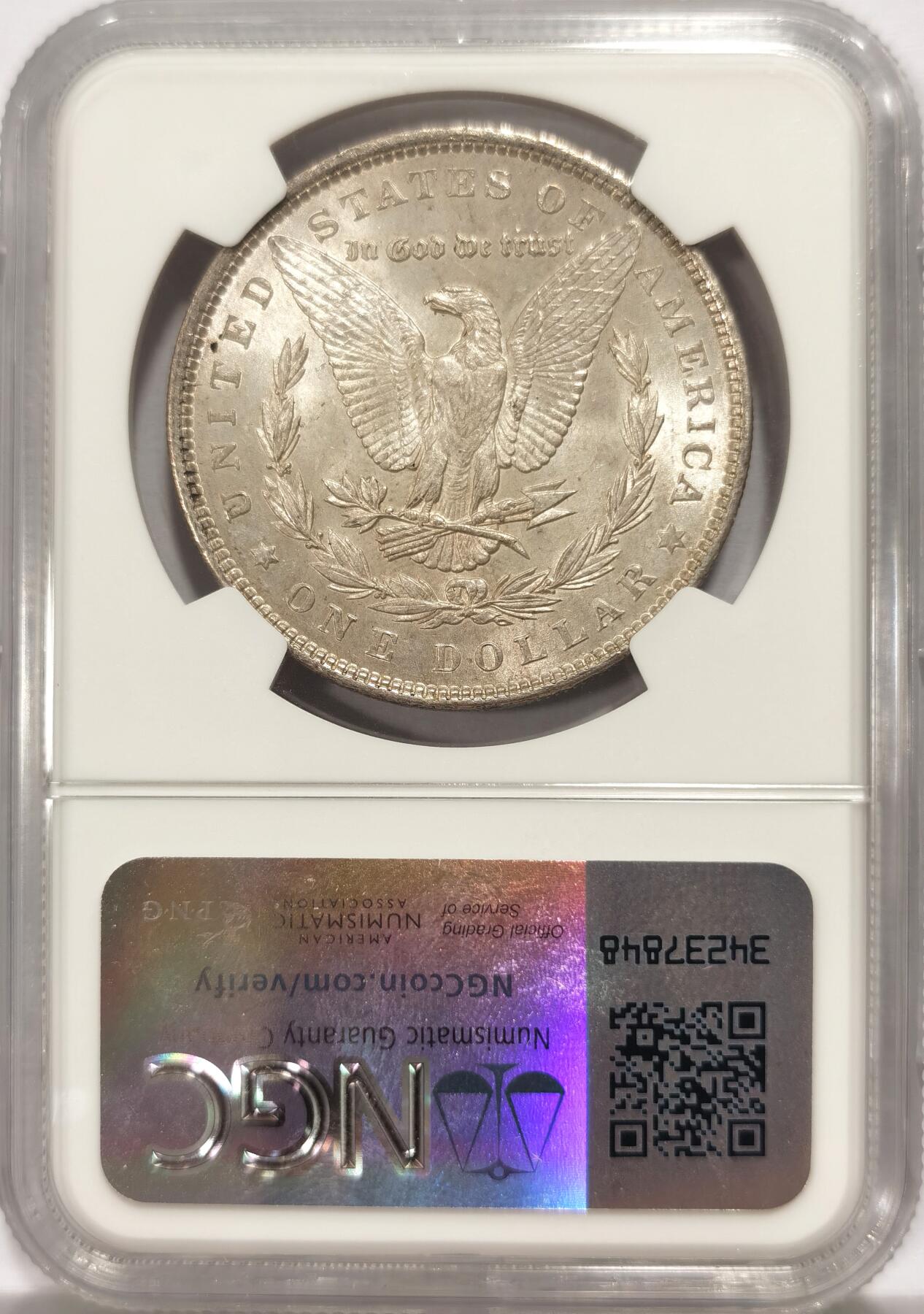 博洋堂世界钱币拍卖第135期（全场包邮）【请留意本场发货时间变化】 NGC MS64 美国1890年摩根银币，转光好品，漂亮的原状态。