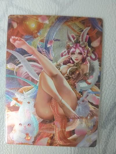 花开卡拍第34期（8月17号周日截拍，品控勿拍!!!拍品不寄存，运费5元，自制卡难免瑕疵，可能存在轻微撞角爆边等出厂瑕疵，品控介意勿拍！） - 卡玩帕克 绝版生肖姬 春兔 编号0900