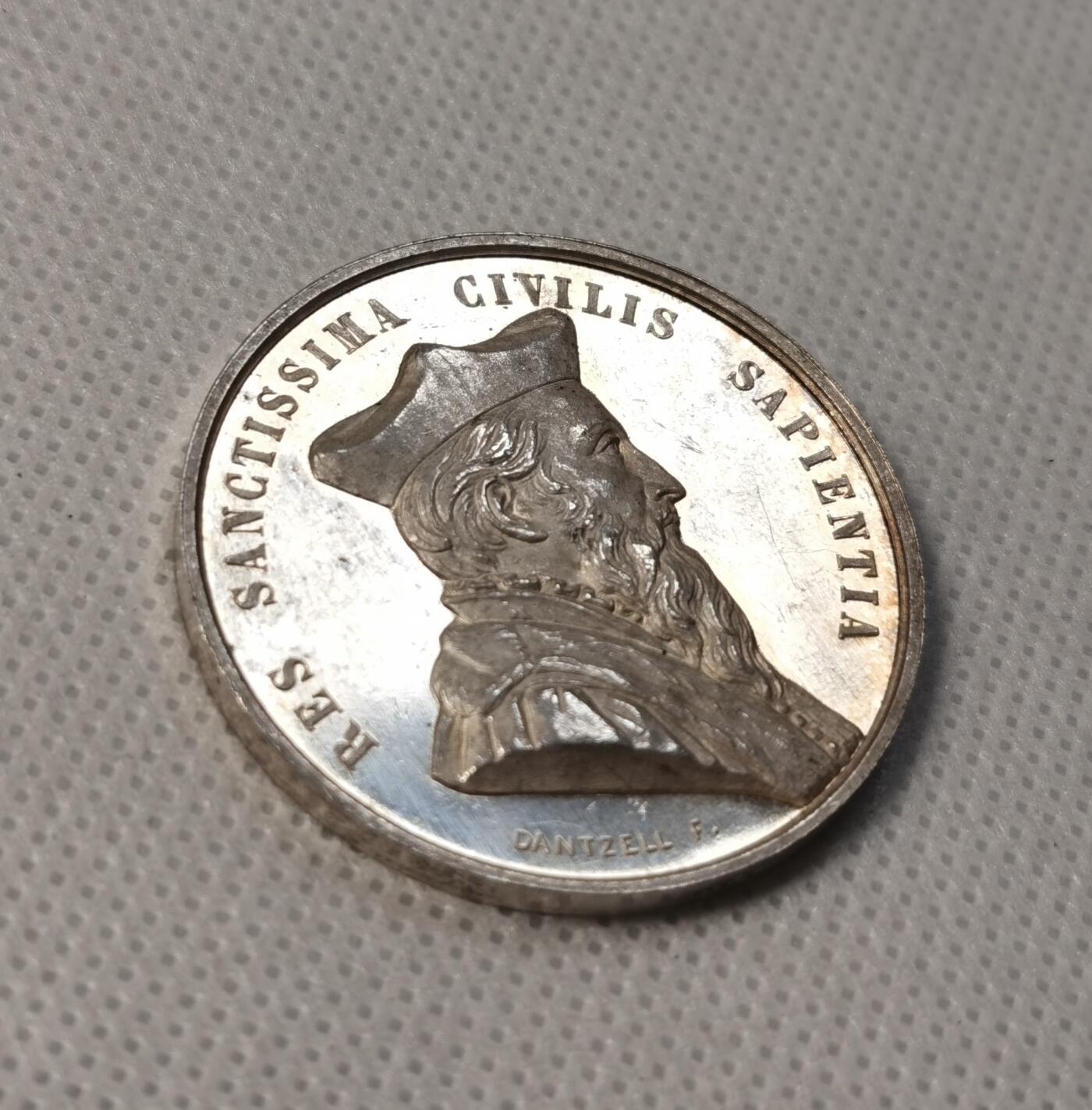 甄臻铺-世界币章拍卖（第29期），送拍享返佣金等优惠多多 法国 第二帝国 拿破仑三世 Jetons 1851 图卢兹法学院银 UNC 17.6g