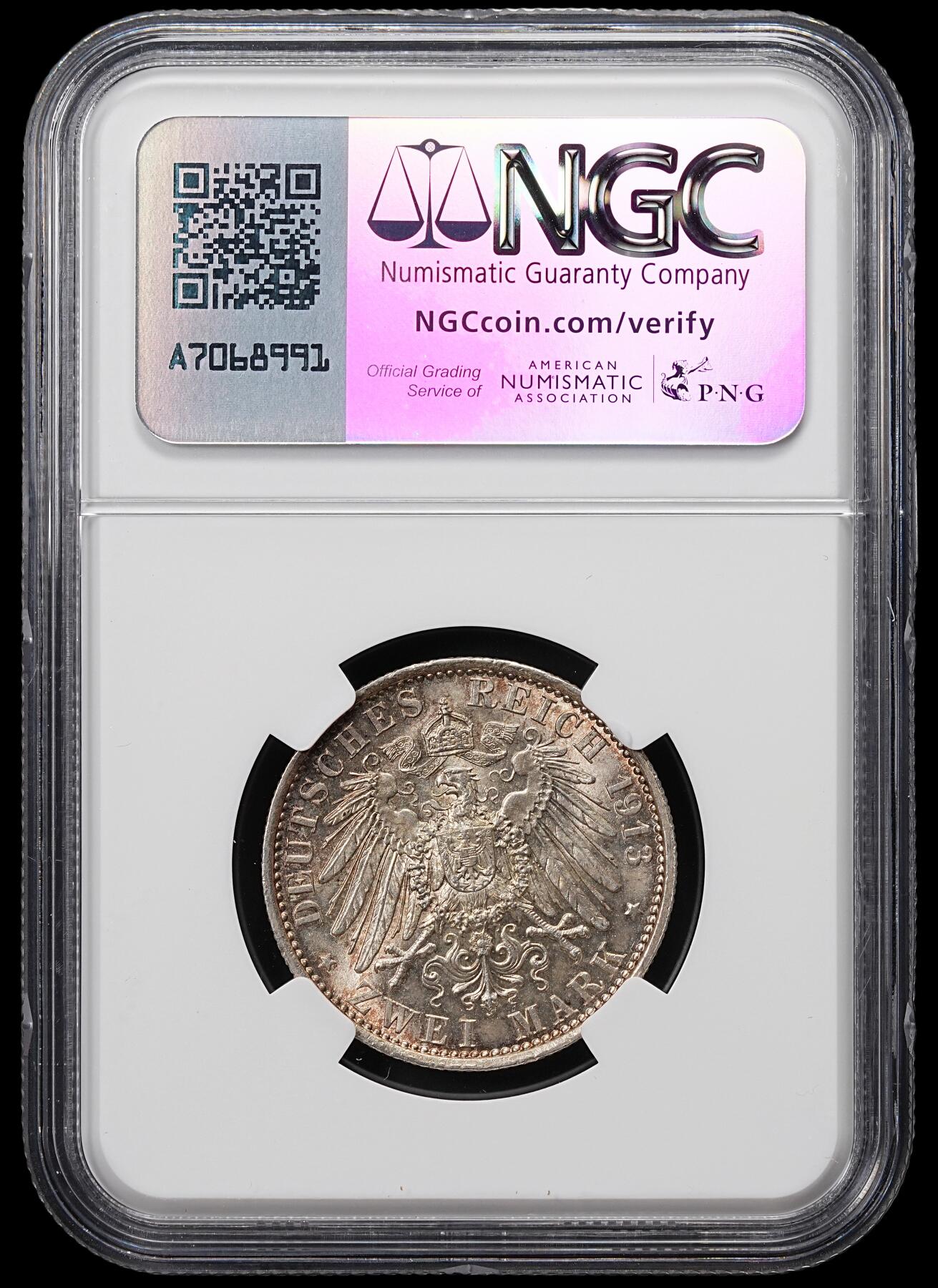 修遠堂世界钱币第八十一期 NGC MS64 1913年威廉二世执政25周年纪念2马克银币