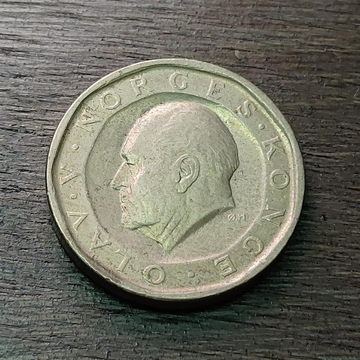 【铜匠收藏】★第128场★散币场，无佣金，30包邮。不满30元，支付5元运费。《接受代拍 代送NGC评级》 挪威 1985年 10克朗 铜镍币 奥拉夫五世