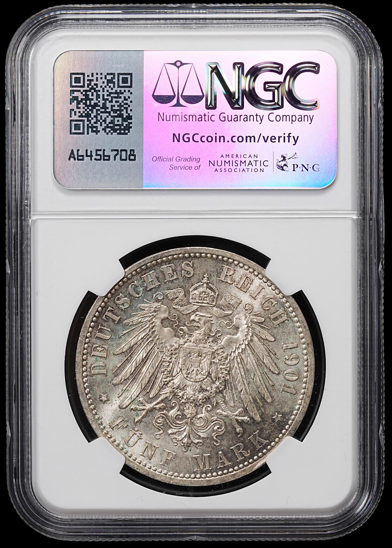 修遠堂世界钱币第八十一期 NGC MS64 1901年普鲁士建国200周年5马克大银币