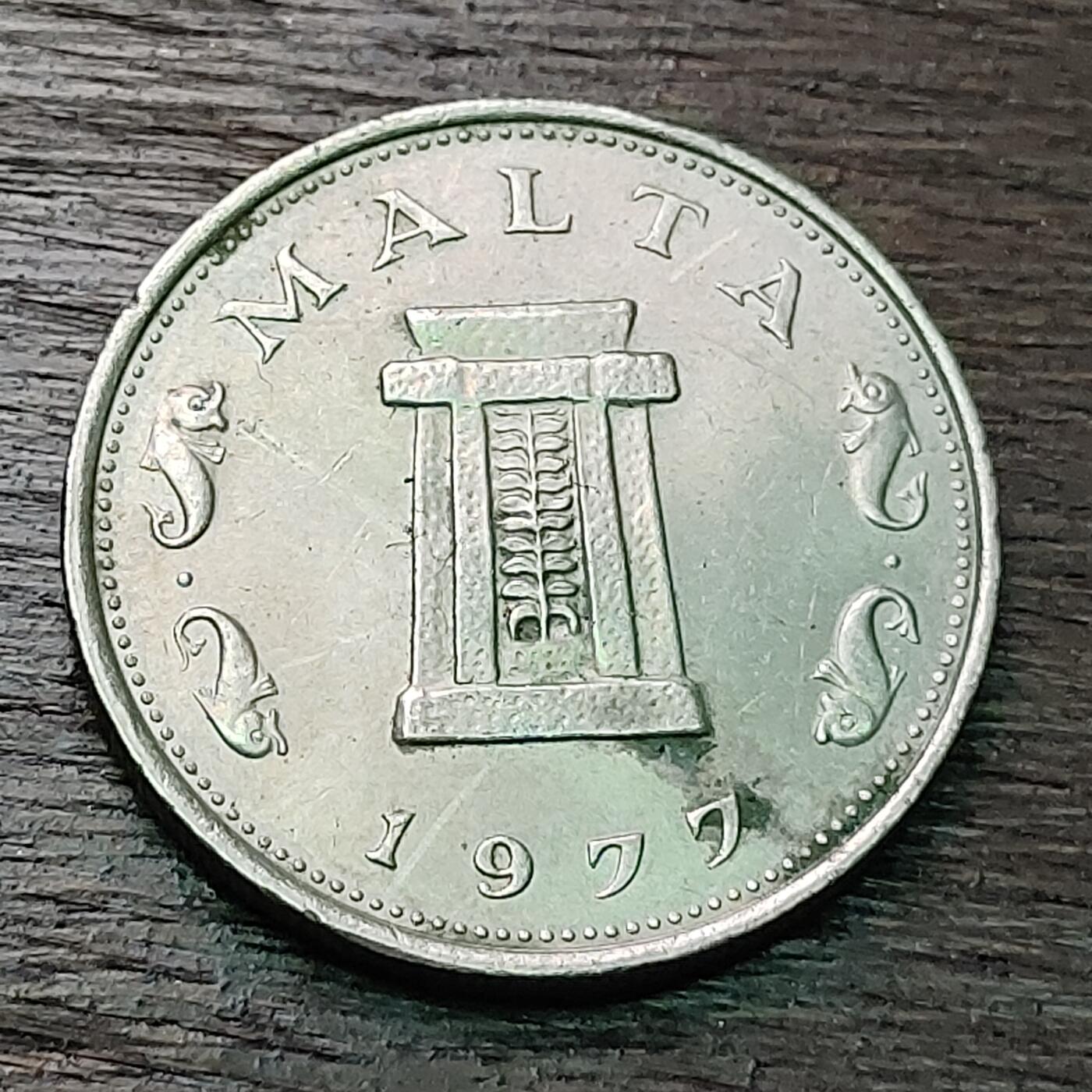 【铜匠收藏】★第127场★散币场，无佣金，30包邮。不满30元，支付5元运费。《接受代拍 代送NGC评级》 马耳他 1977年 5分 镍币