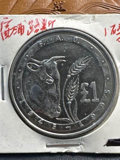 ❤️【币观天下】❤️ 第321期钱币拍卖- 2025.8.8周五晚上6点半场-长期征集拍品 - 塞浦路斯1995年FAO1镑纪念币