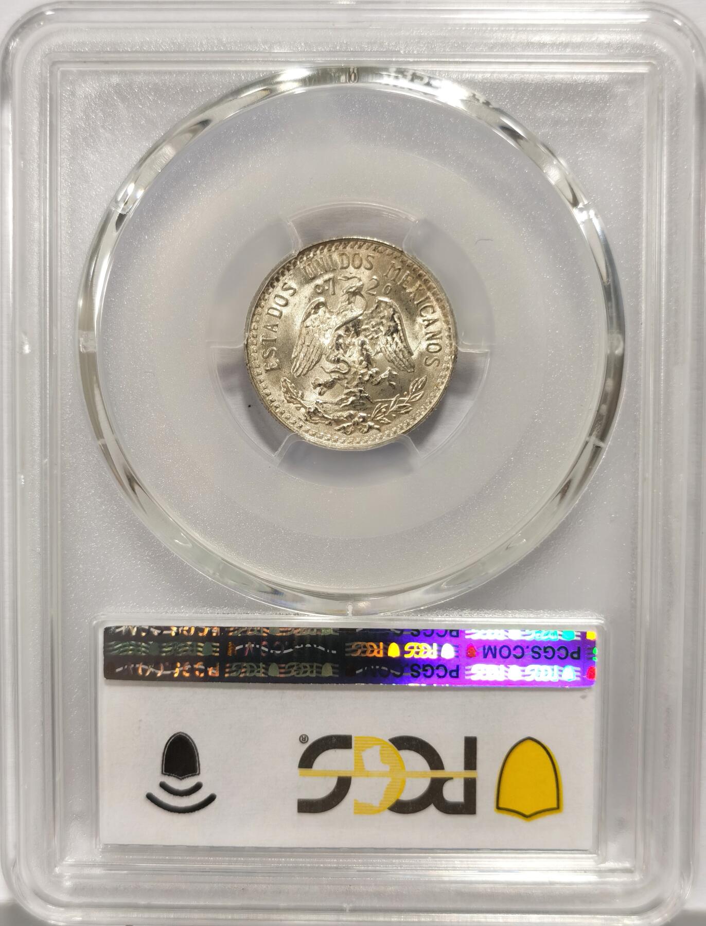 博洋堂世界钱币拍卖第135期（全场包邮）【请留意本场发货时间变化】 PCGS MS66 墨西哥1942年鹰洋20分银币，极品高分