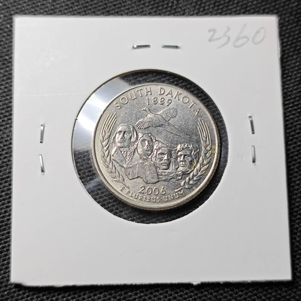 KK钱币收藏小铺 第323期 2月预留时间 周末发货 2006美国25分 纪念币