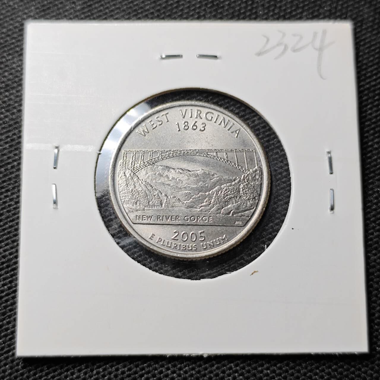 KK钱币收藏小铺 第323期 2月预留时间 周末发货 2005美国25分 纪念币