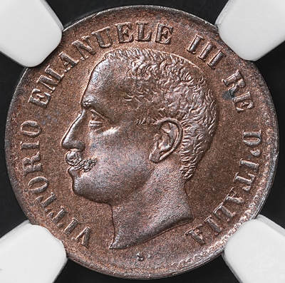修遠堂世界钱币第八十一期 - NGC MS64RB 1904年意大利1分铜币