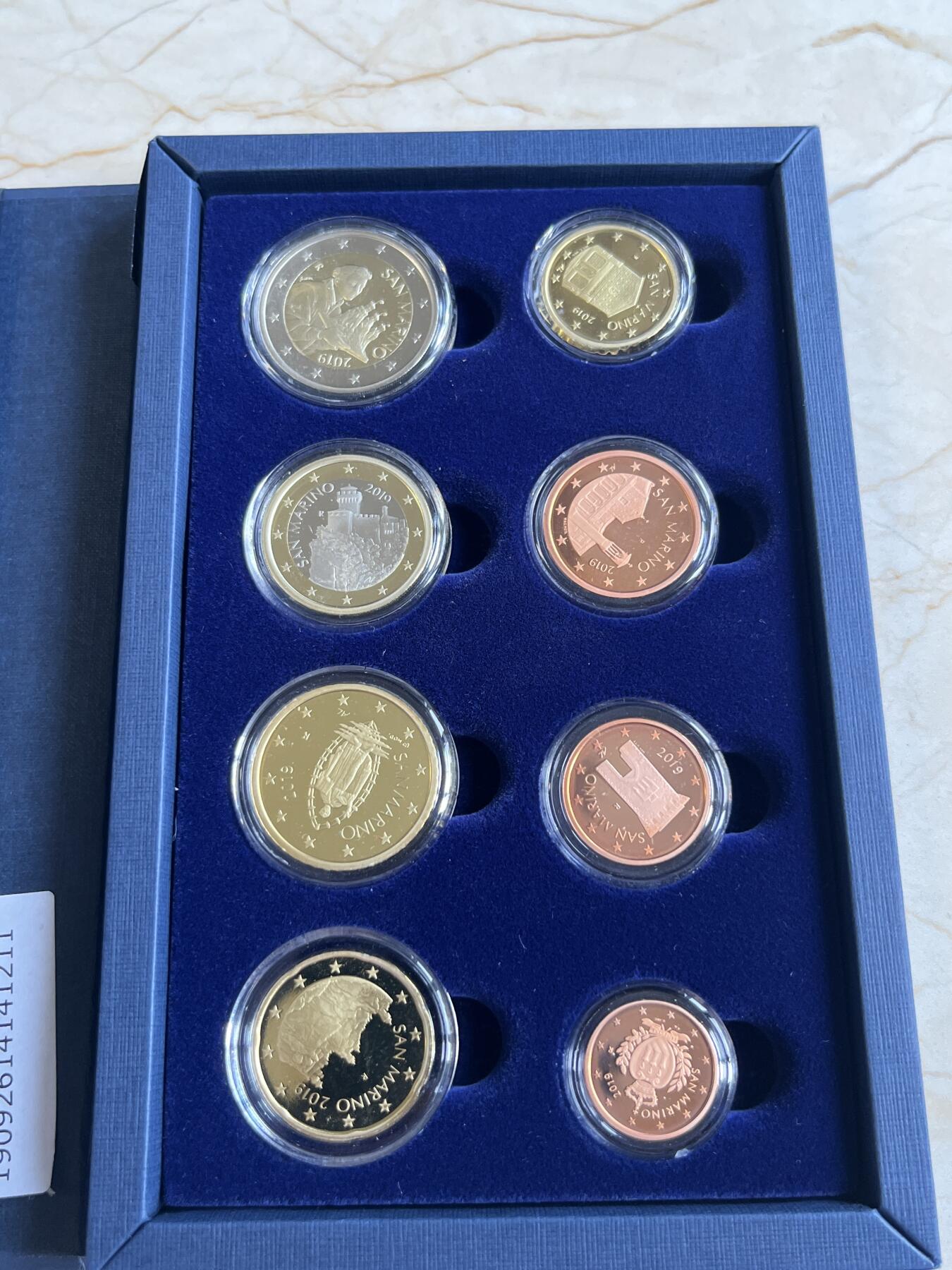 第172期拍卖【长期征集拍品】 圣马力诺2019年精制纪念币10枚全套
