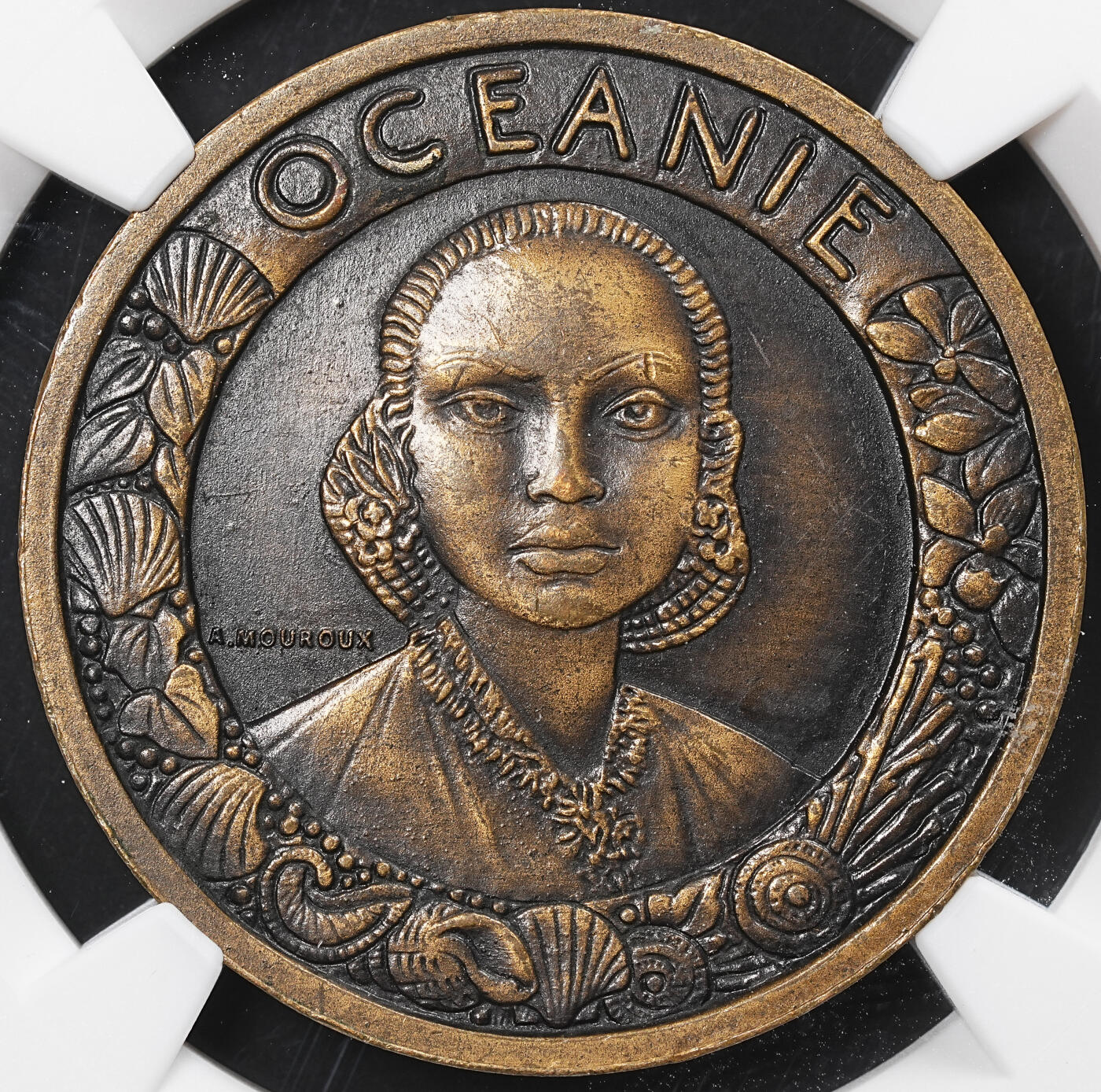 修遠堂世界钱币第八十一期 NGC MS63BN 1931年法国巴黎-世界殖民地博览会铜章 亚太