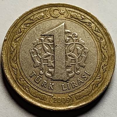 泉币菌-第85场-精品福利场 - 土耳其1里拉双色币 凯末尔总统 26mm