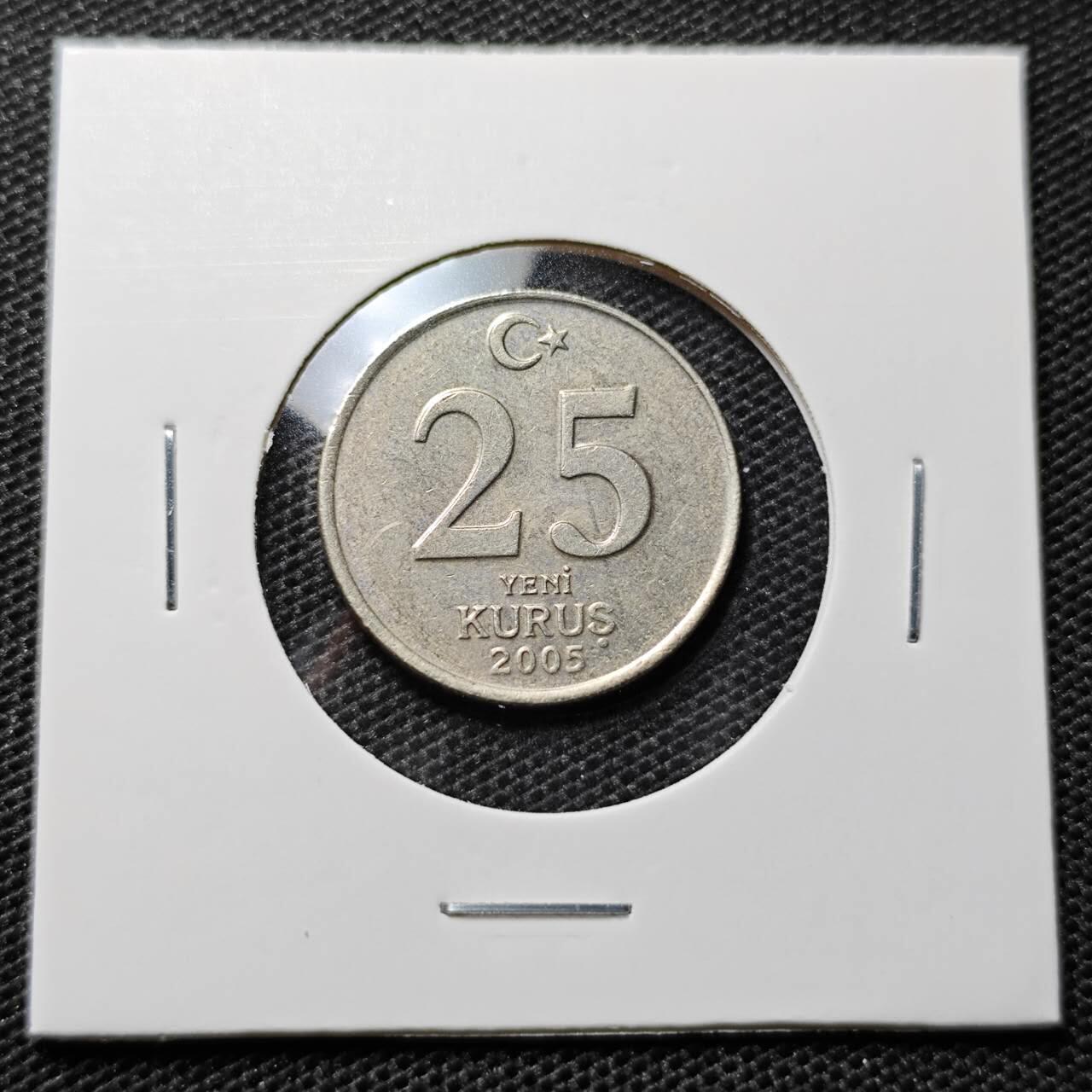 KK钱币收藏小铺 第324期 2月预留时间 周末发货  2005土耳其25库鲁