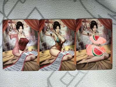 花开卡拍第34期（8月17号周日截拍，品控勿拍!!!拍品不寄存，运费5元，自制卡难免瑕疵，可能存在轻微撞角爆边等出厂瑕疵，品控介意勿拍！） - 卡颜月色 风雅颂 李清照 1套3张 第3张艺术卡 钻闪