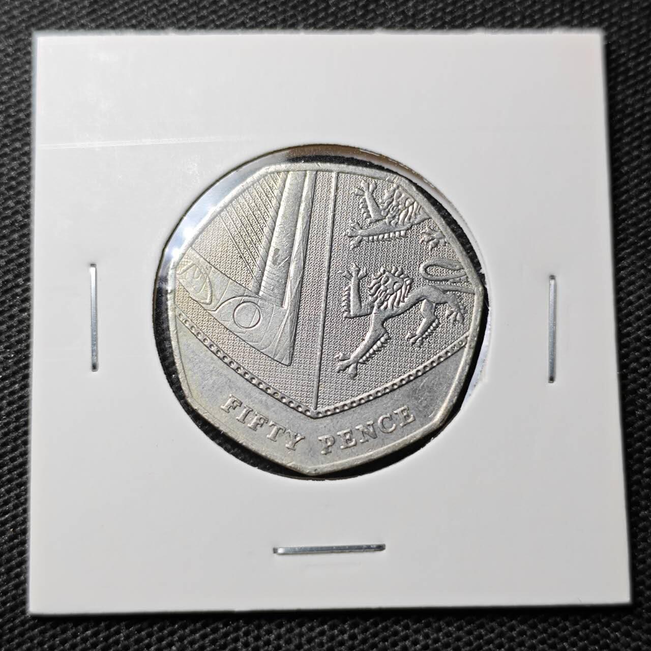 KK钱币收藏小铺 第324期 2月预留时间 周末发货  2008英国50便士 盾
