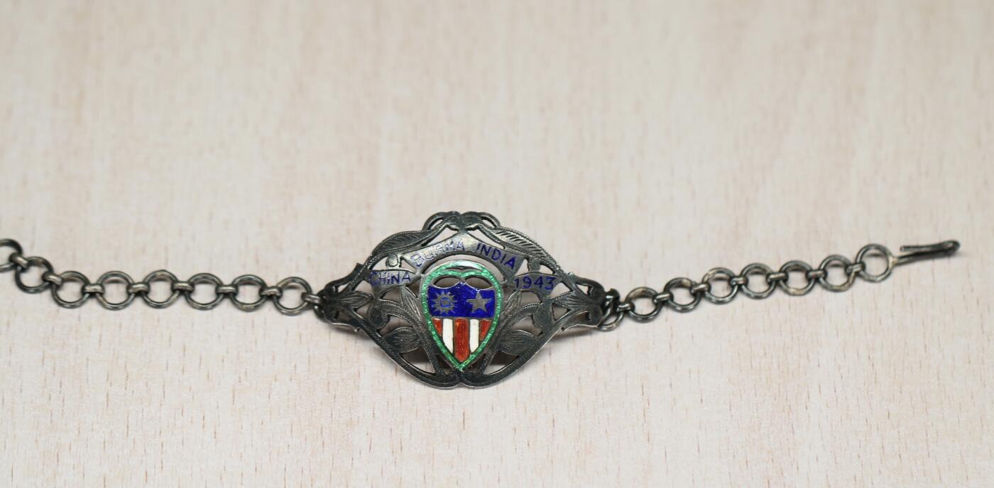 大猫徽章拍卖 第276期 1943 中缅印战区 CBI银质手链 原品 品相很好