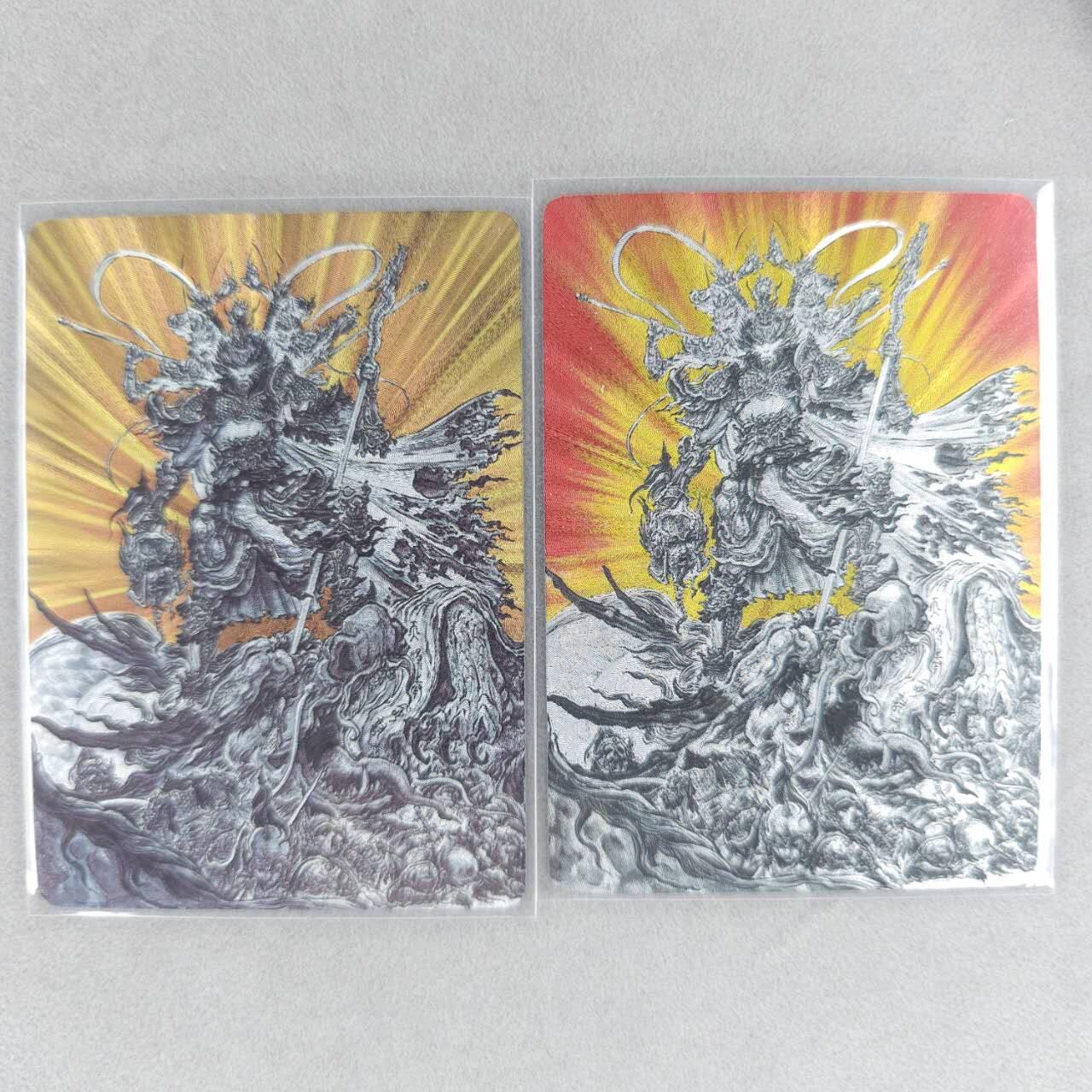 龙虎卡牌第五十场 （无佣金，满120包邮，欢迎送拍，摩点开车） 粗闪2张 启读 沈鑫-孙悟空（原色+异色）