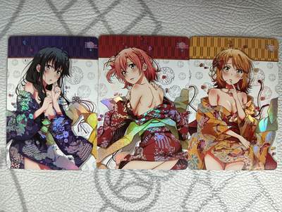 花开卡拍第34期（8月17号周日截拍，品控勿拍!!!拍品不寄存，运费5元，自制卡难免瑕疵，可能存在轻微撞角爆边等出厂瑕疵，品控介意勿拍！） - 小套卡3张彩闪