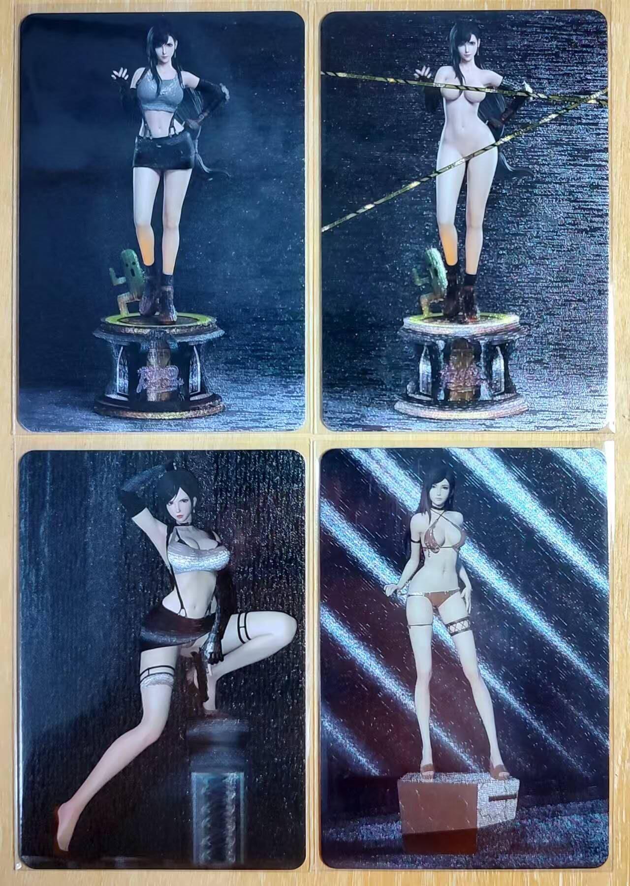龙虎卡牌第五十场 （无佣金，满120包邮，欢迎送拍，摩点开车） 粗闪4张 宁缺卡牌 手办卡-蒂法 身材超级顶