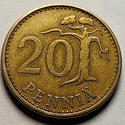 泉币菌-第85场-精品福利场 - 1963年 芬兰20芬尼铜币 持剑狮子