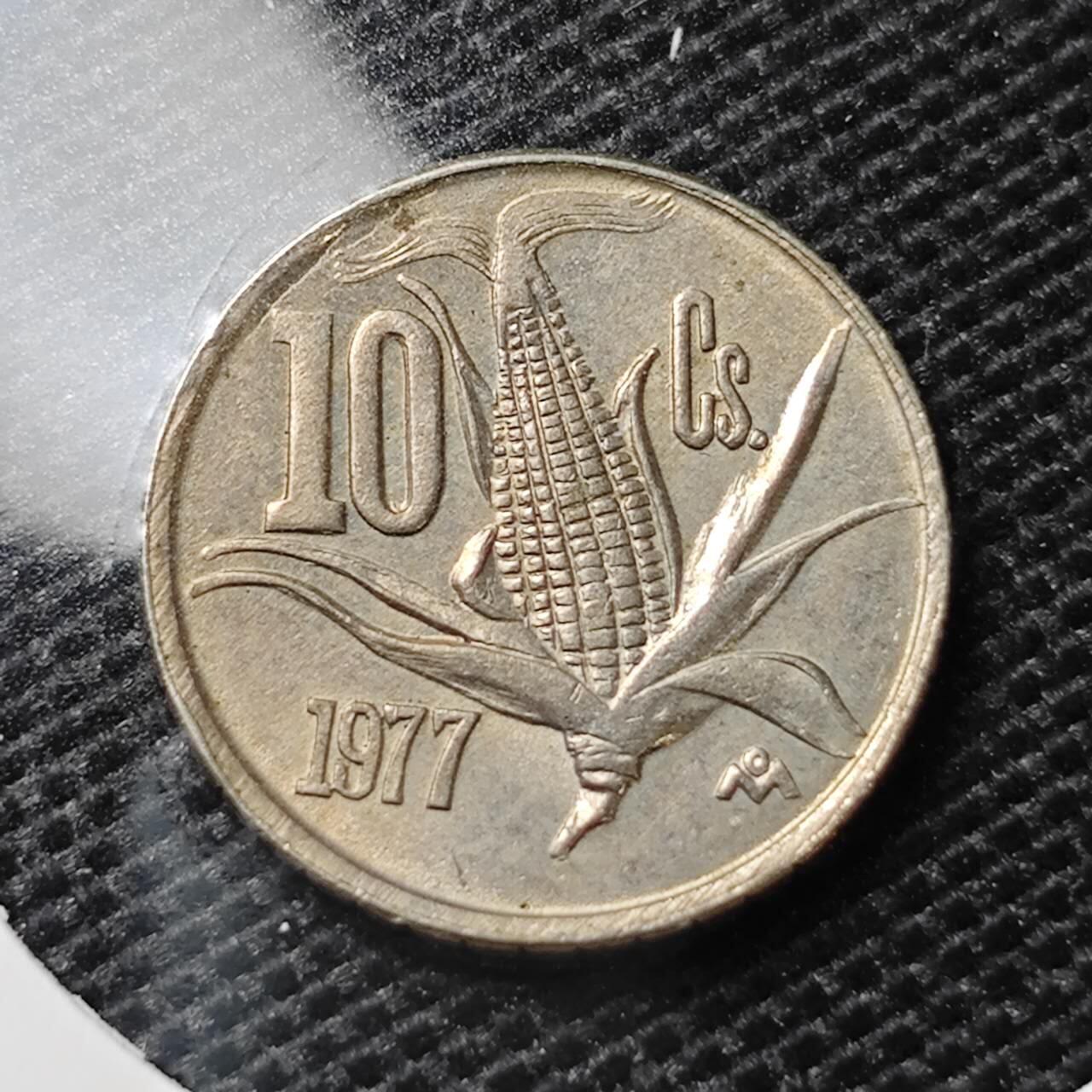 KK钱币收藏小铺 第324期 2月预留时间 周末发货 1977墨西哥10分 玉米 细节好看