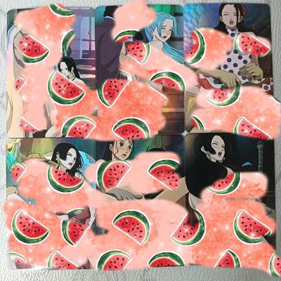 花开卡拍第34期（8月17号周日截拍，品控勿拍!!!拍品不寄存，运费5元，自制卡难免瑕疵，可能存在轻微撞角爆边等出厂瑕疵，品控介意勿拍！） - 【艺术卡】海贼王 6张 彩闪