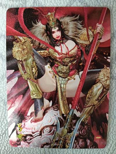 花开卡拍第34期（8月17号周日截拍，品控勿拍!!!拍品不寄存，运费5元，自制卡难免瑕疵，可能存在轻微撞角爆边等出厂瑕疵，品控介意勿拍！） - 燎原 豪杰传 黑暗王朝吕布 折光 裸卡