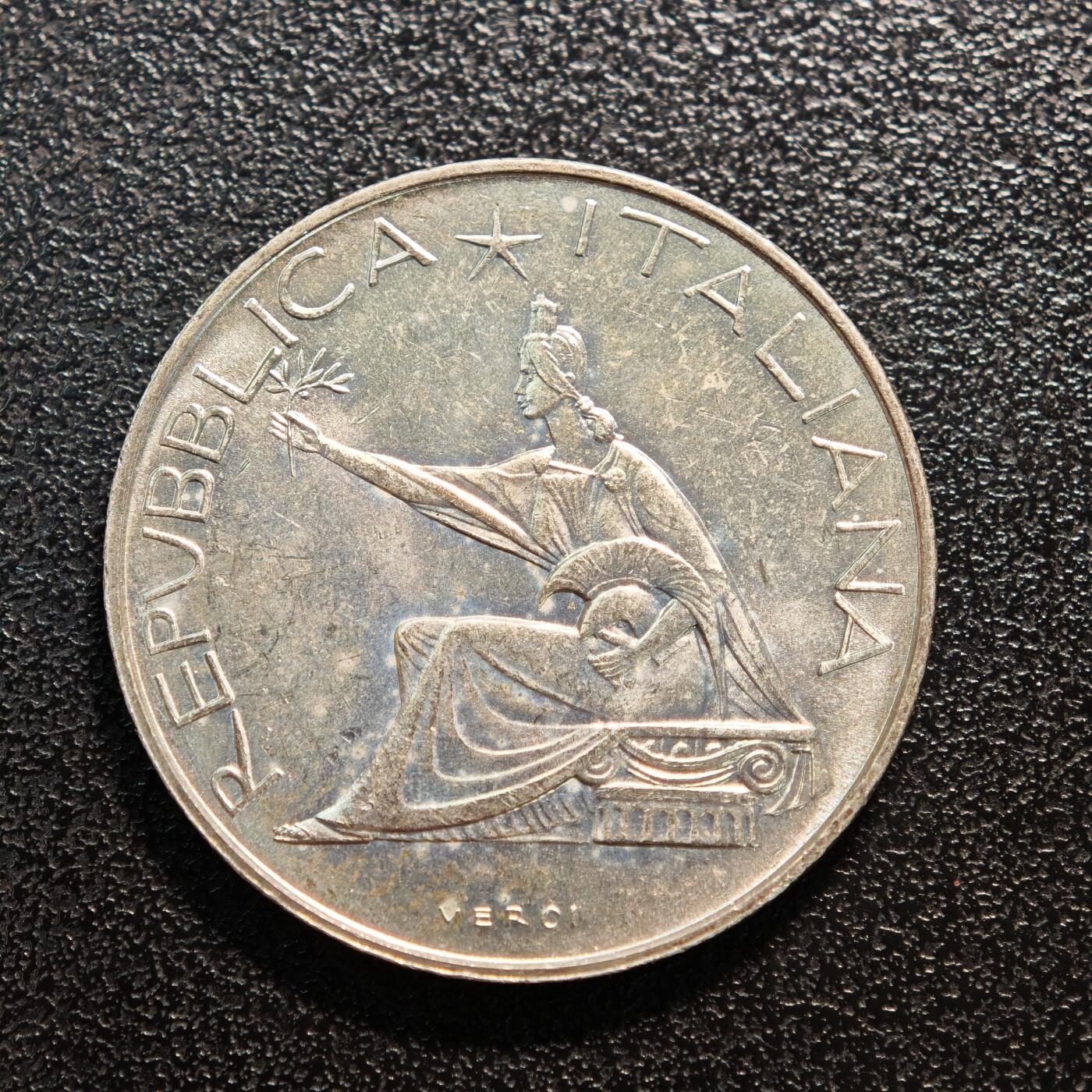 【德藏】世界币章拍卖第142期（拍品征集中~欢迎藏友联系） 1961年 意大利统一百年500里拉纪念银币 直径约：29.2mm；重约：11.1g