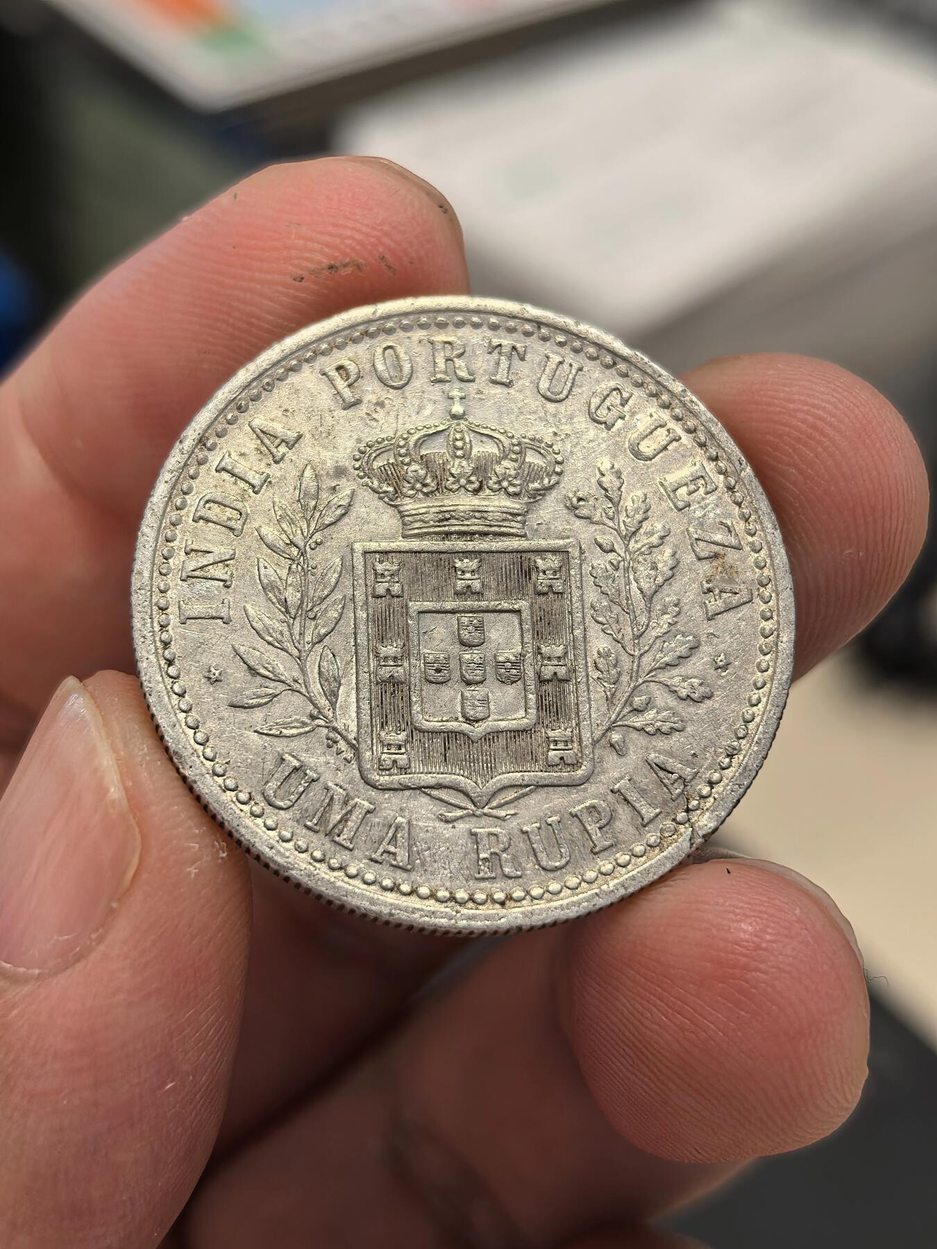 博洋堂世界钱币拍卖第135期（全场包邮）【请留意本场发货时间变化】 葡属印度1903年卡洛斯一世1卢比银币2