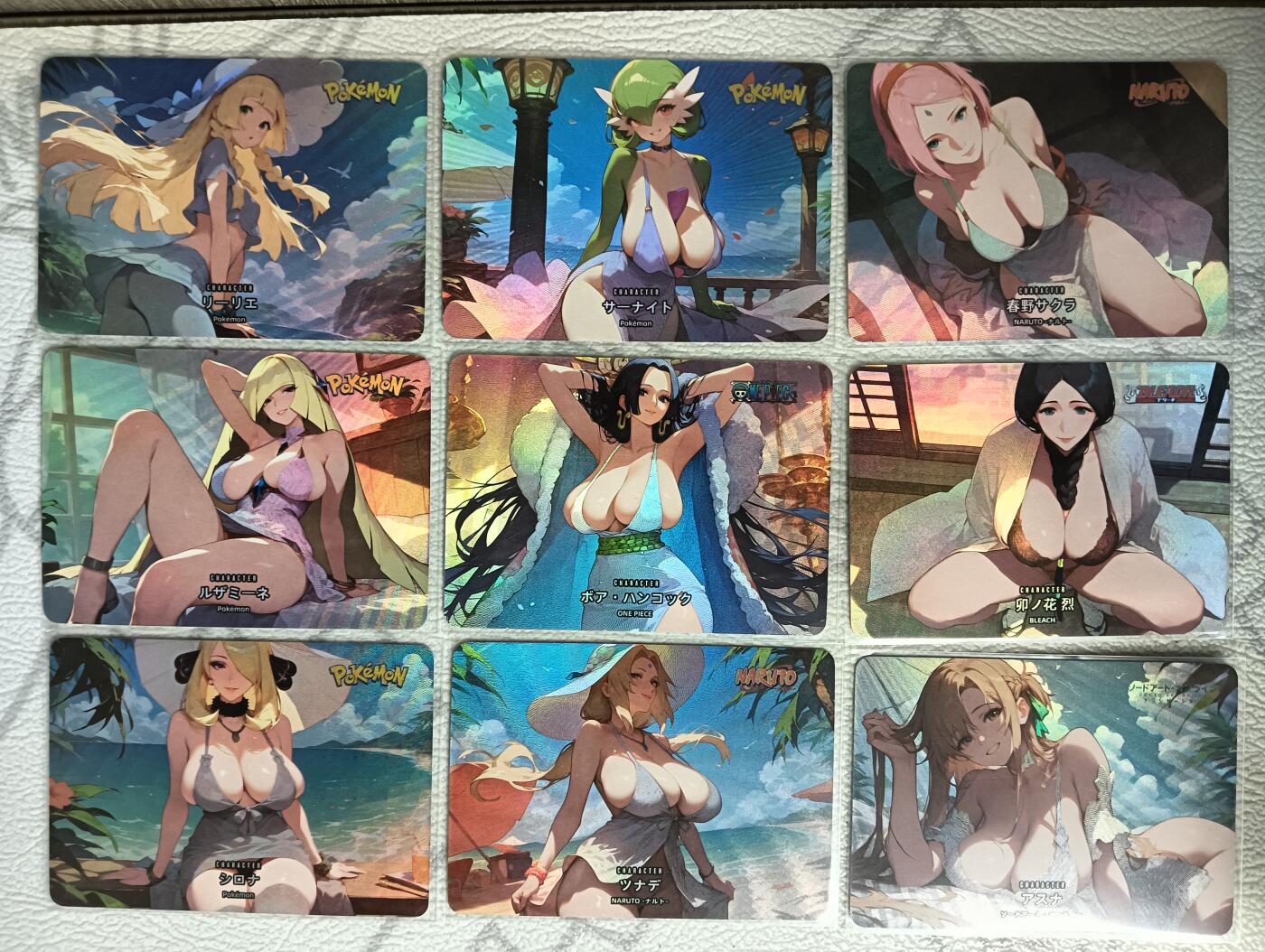 花开卡拍第34期（8月17号周日截拍，品控勿拍!!!拍品不寄存，运费5元，自制卡难免瑕疵，可能存在轻微撞角爆边等出厂瑕疵，品控介意勿拍！）
