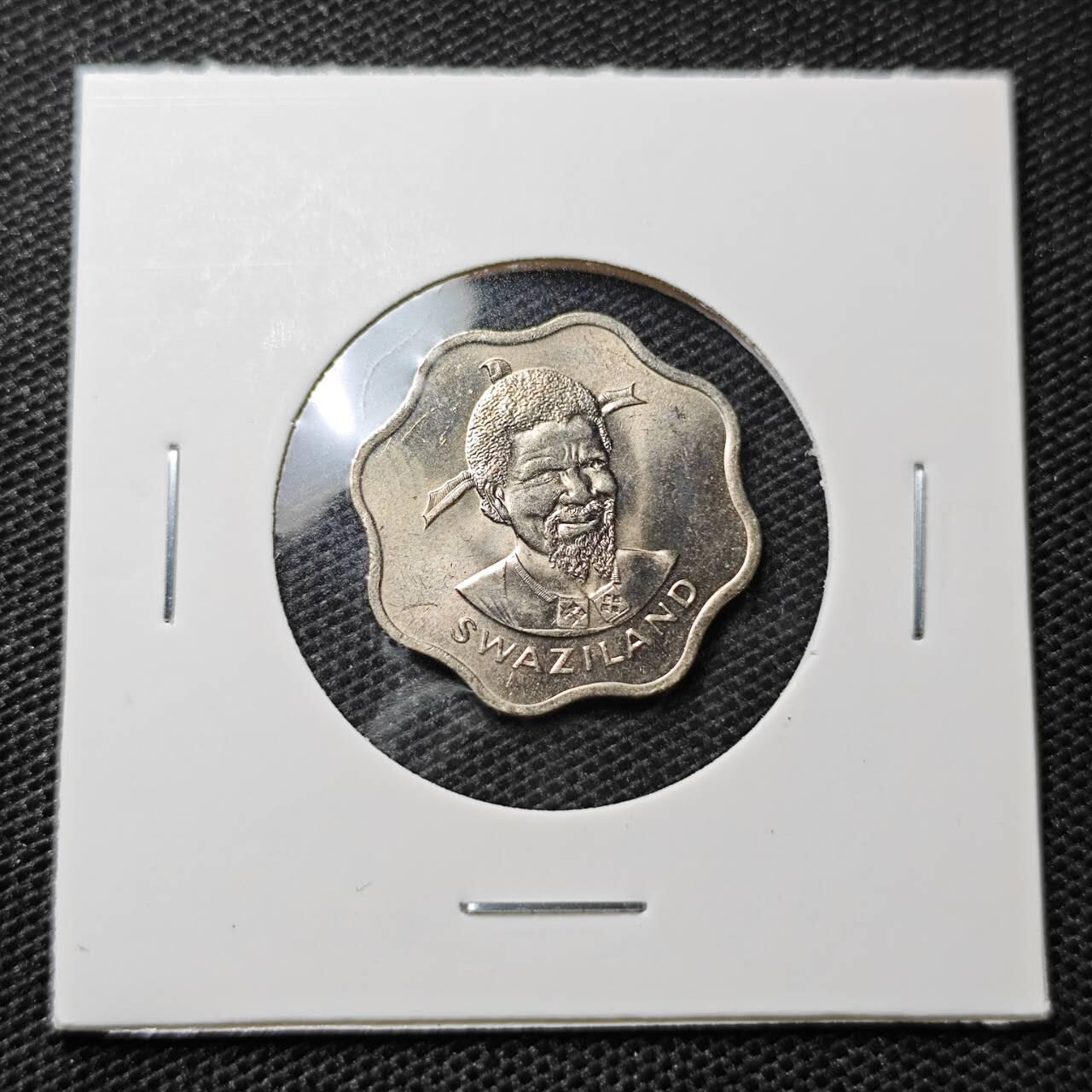 KK钱币收藏小铺 第324期 2月预留时间 周末发货  1974斯威士兰10分 好品