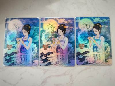 小怪兽卡牌第三十九期 （收拍品  不寄存 消费赠送随机裸卡） - 小花瓣貂蝉拜月3张裸卡