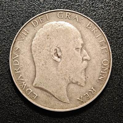 【德藏】世界币章拍卖第142期（拍品征集中~欢迎藏友联系） - 1902年 英国爱德华七世1/2克朗银币 直径约：32mm；重约：13.9g