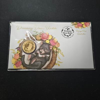 【全场包邮】纯粹捡漏拍452场-低佣金银币套币场 - 【少见】澳大利亚2021年1元梦境之下系列濒危动物袋獾宝宝澳大利亚邮政官方PNC邮币封-量6500（此枚仅随PNC发行）