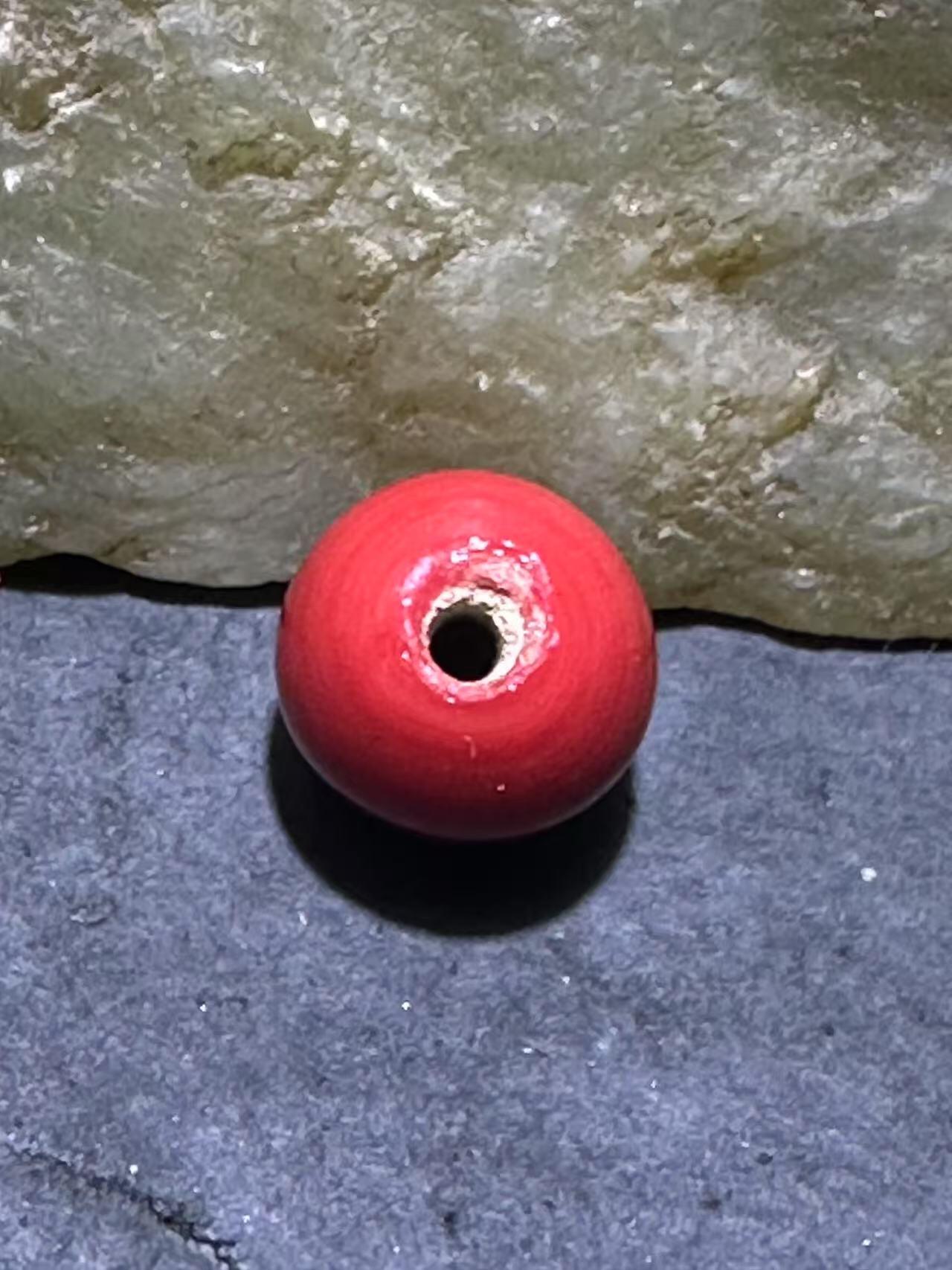 建国前后库存雪巴琉璃苹果珠一颗！