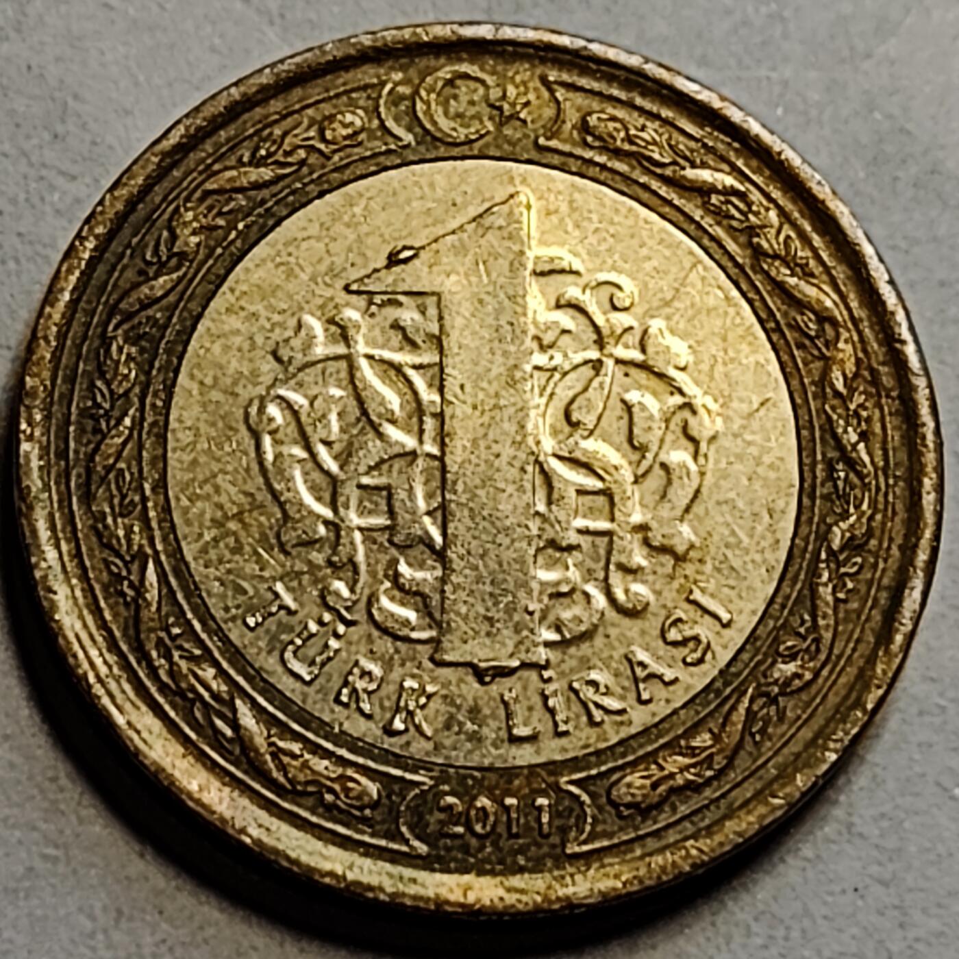 泉币菌-第83场-精品福利场 土耳其1里拉双色币 凯末尔总统 26mm